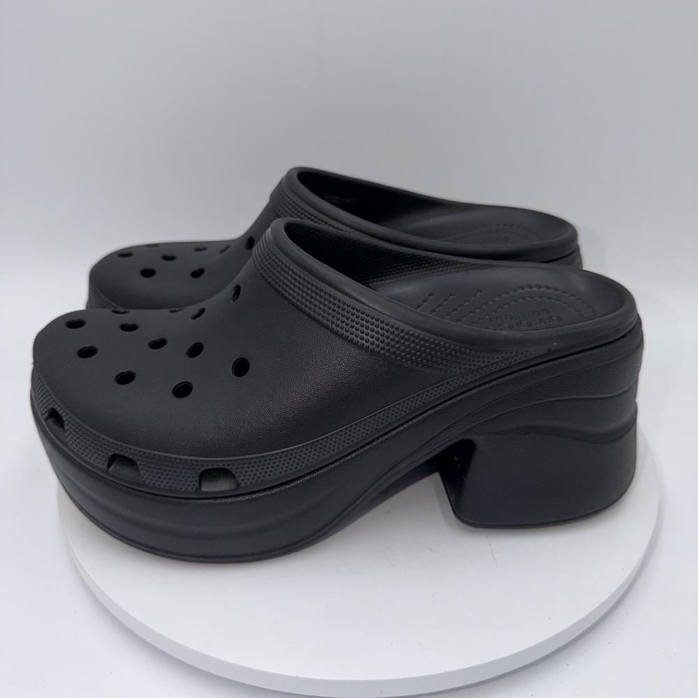 Crocs Siren Clog Black Platform Bratz Y2K Chunky Block Heels Womens 12 Mens 10